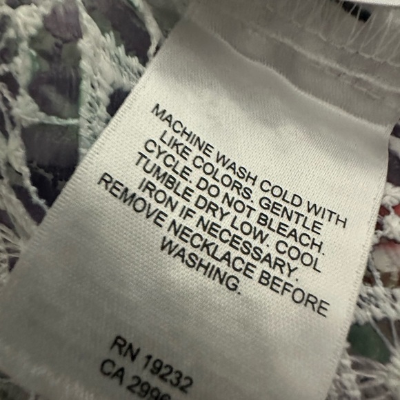 Alfred Dunner Woman Blouse Jacket 20W White Floral Lace Open Front Sheer wb - Picture 7 of 9